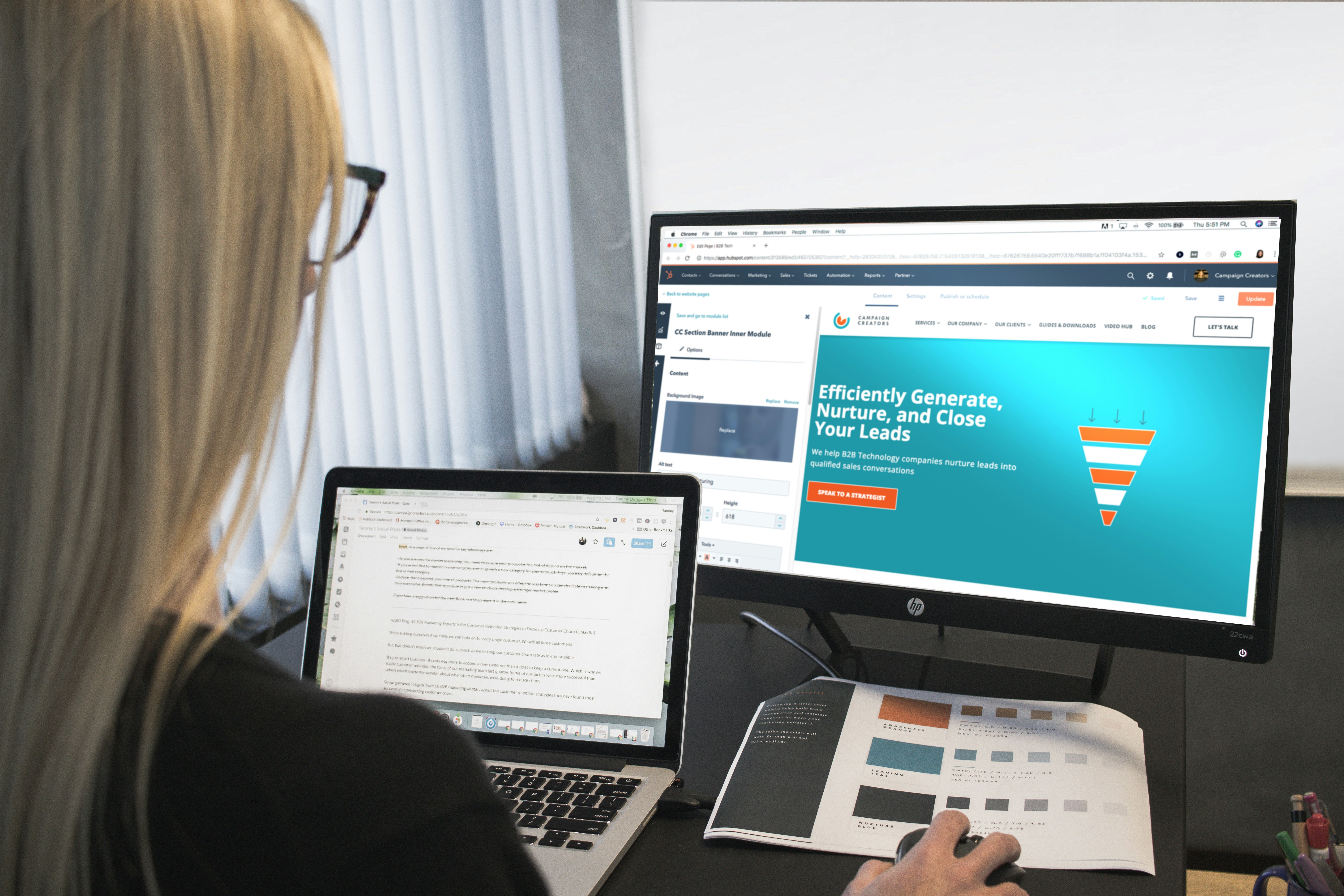 Website showcase on multiple devices